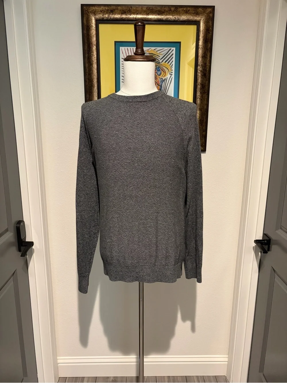Banana Republic Men's Charcoal Crewneck 100% Cotton Sweater